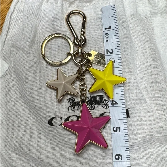 COACH STAR BAG CHARM KEY CHAIN WITH DUST BAG - Picture 9 of 10